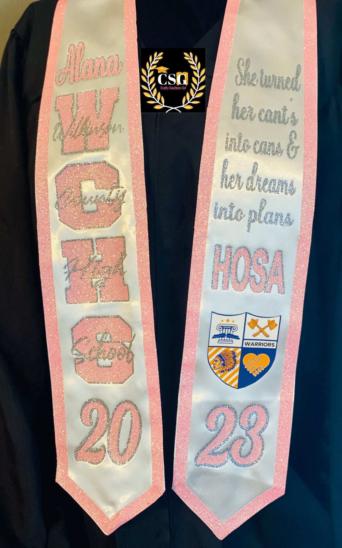 Pre-Designed High School Graduation Stole
