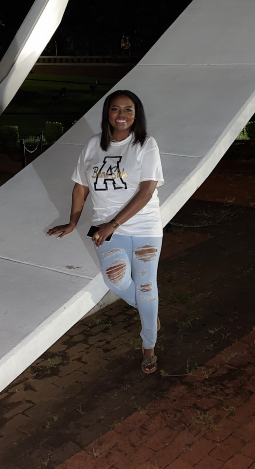 Custom College Initial Tee | Personalized Collegiate Shirt