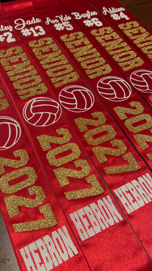 Senior Volleyball Sash – Class of 2027