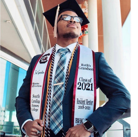 Custom Men's Graduation Stole | Personalized 72-Inch Stole